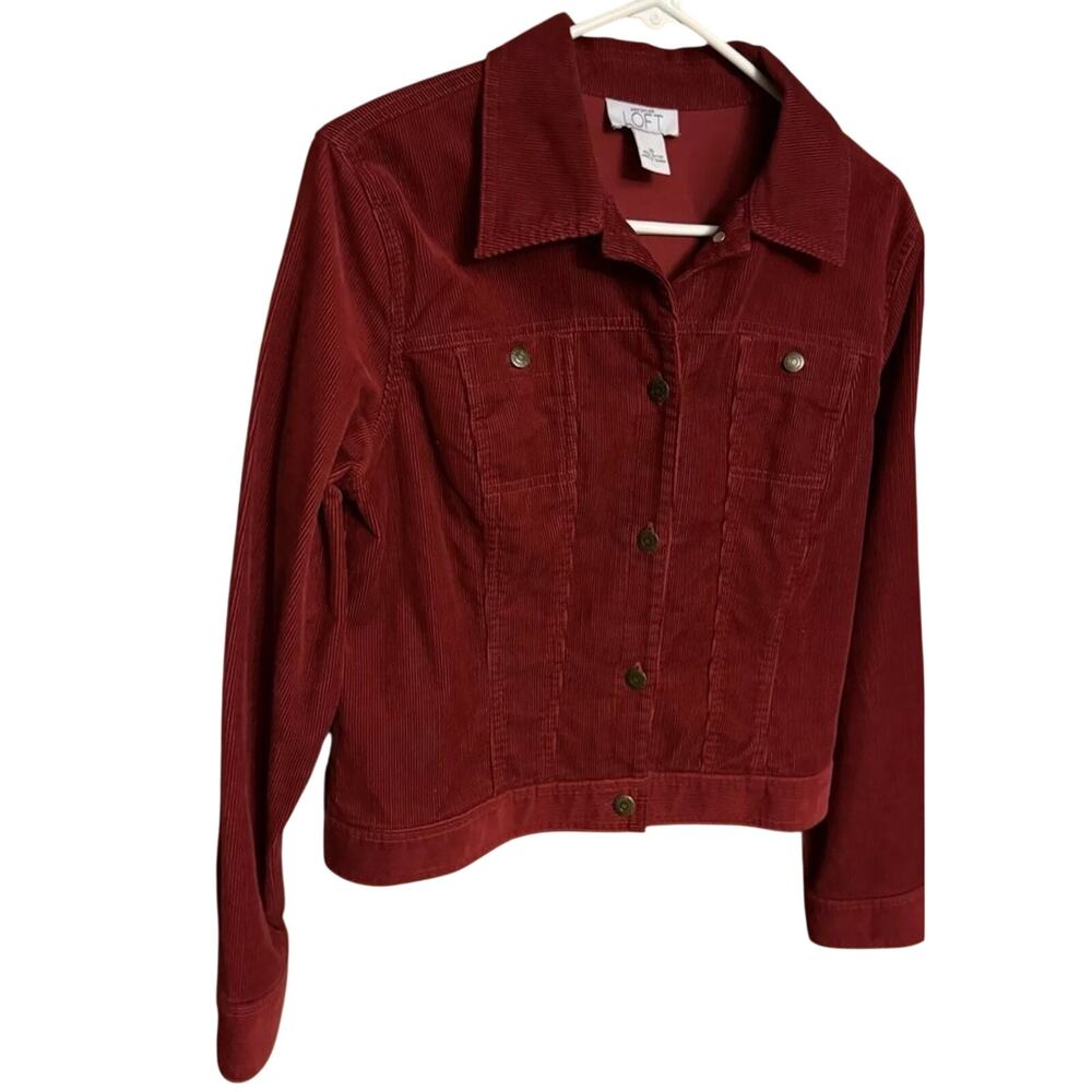 Ann Taylor Loft Rust Red woman’s size 10 corduroy jacket.